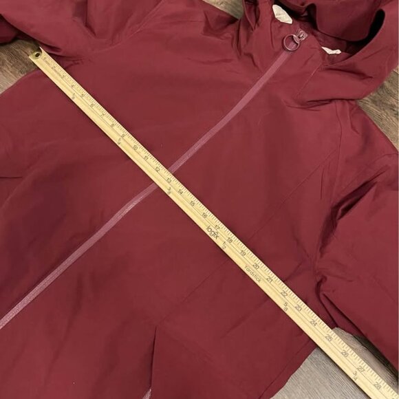Lands’ End Squall 3 in 1 Waterproof Winter Long Coat Rich Burgundy Women’s size - Picture 8 of 10